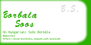 borbala soos business card