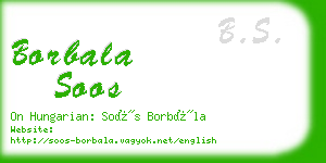 borbala soos business card